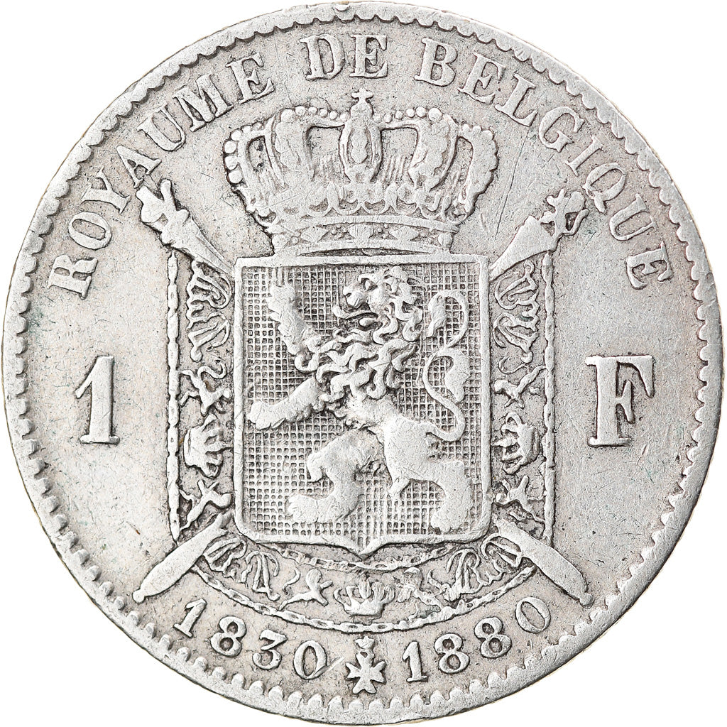 Coin, Belgium, Leopold II, Franc, 1880, EF(40-45), Silver, KM:38