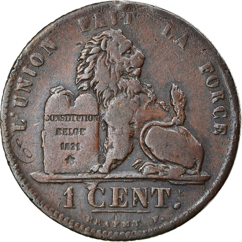 Coin, Belgium, Leopold I, Centime, 1835, EF(40-45), Copper, KM:1.1