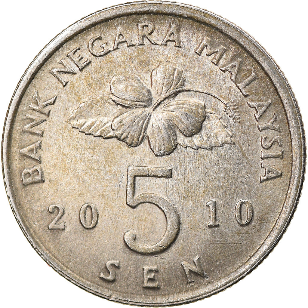 Coin, Malaysia, 5 Sen, 2010, EF(40-45), Copper-nickel, KM:50