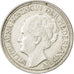 NETHERLANDS, 25 Cents, 1939, KM #164, AU(50-53), Silver, 19, 3.57
