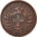 Coin, Switzerland, 2 Rappen, 1897, Bern, EF(40-45), Bronze, KM:4.2