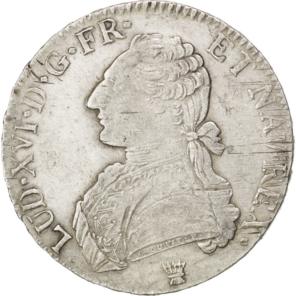 Louis XVI, Écu aux branches d'olivier, 1789 I, KM 564.7