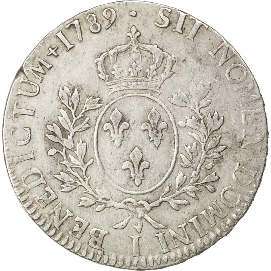 Louis XVI, Écu aux branches d'olivier, 1789 I, KM 564.7