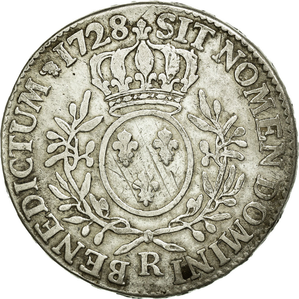 Monnaie, France, Louis XV, Écu aux branches d'olivier, Ecu, 1728, Orléans, TB