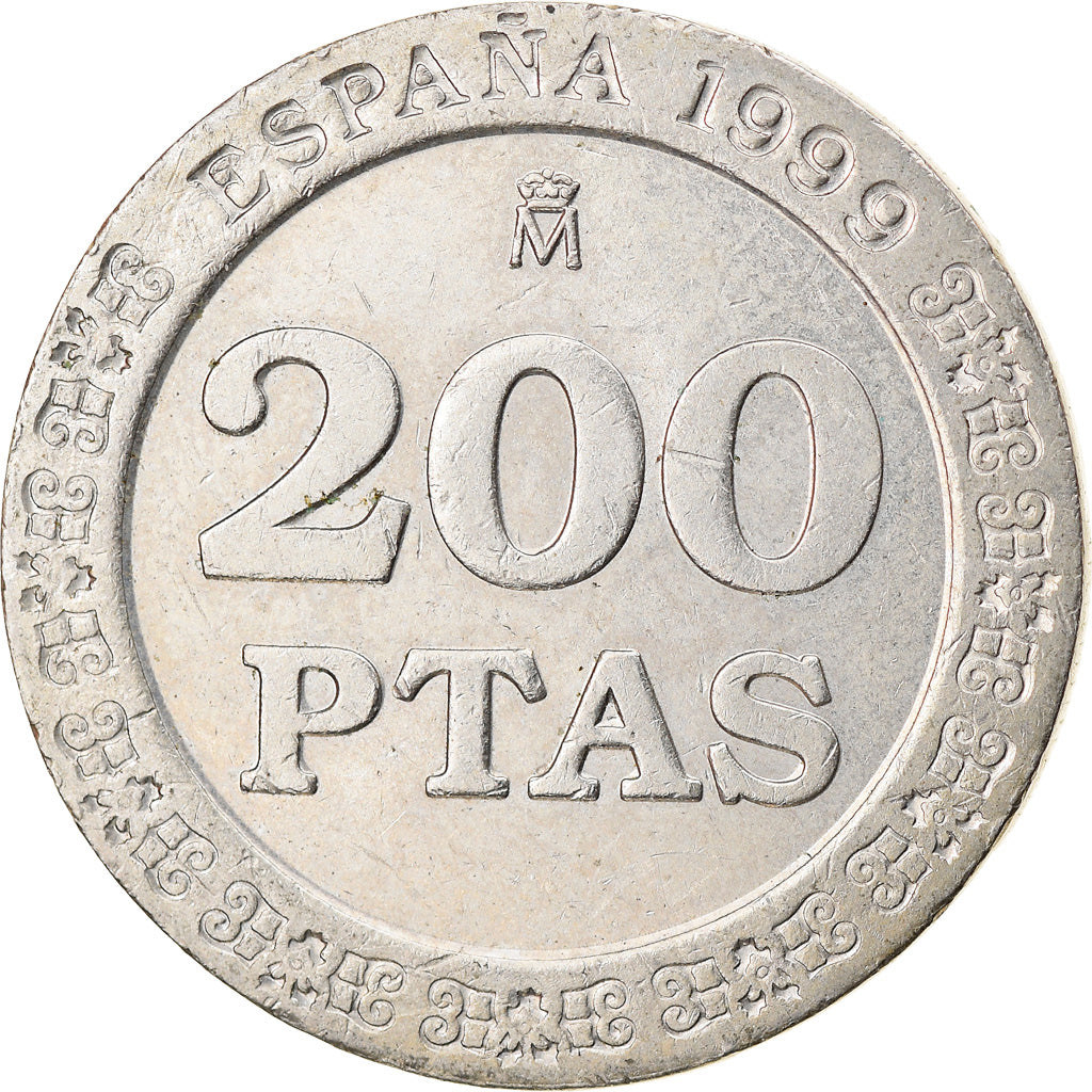 Moneda, España, Juan Carlos I, 200 Pesetas, 1999, MBC, Cobre - níquel, KM:992