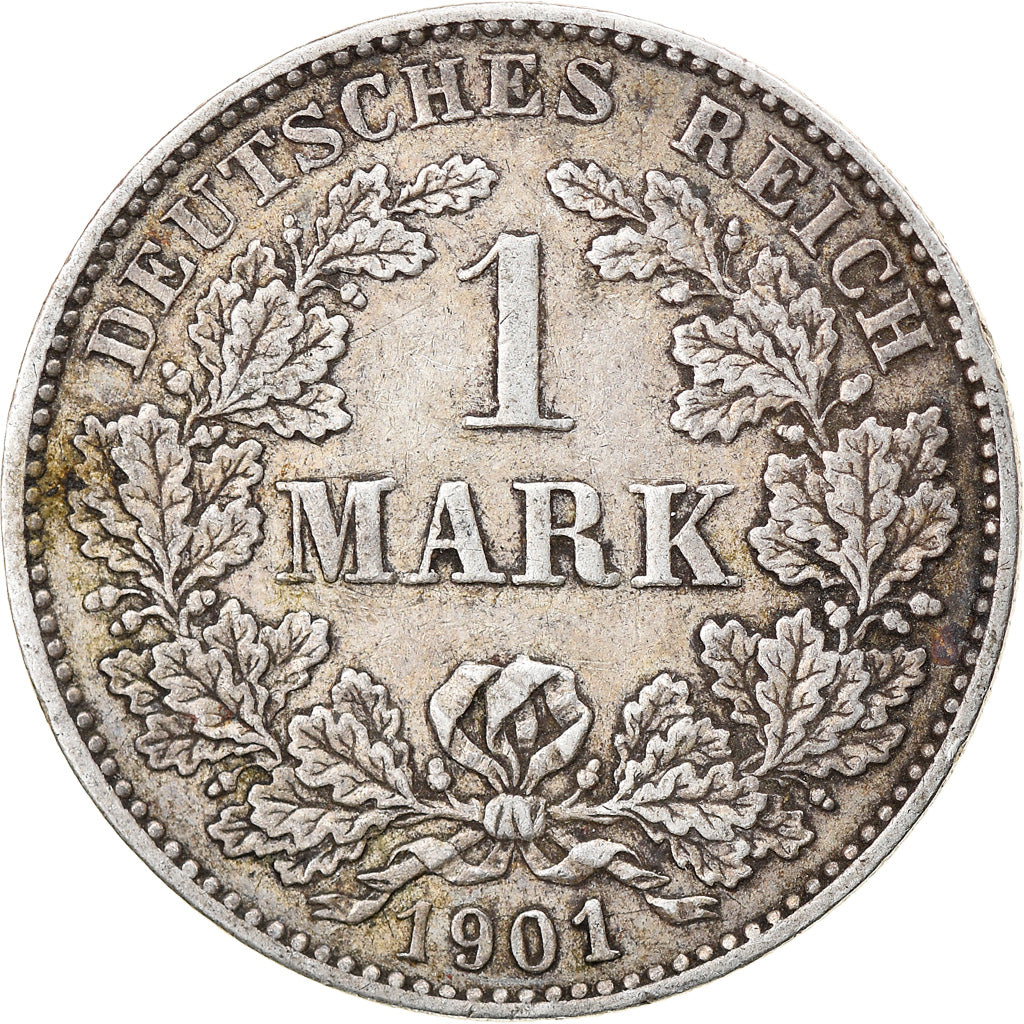 Coin, GERMANY - EMPIRE, Wilhelm II, Mark, 1901, Karlsruhe, VF(30-35), Silver