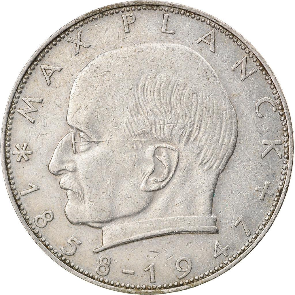 Coin, GERMANY - FEDERAL REPUBLIC, 2 Mark, 1962, Karlsruhe, EF(40-45)