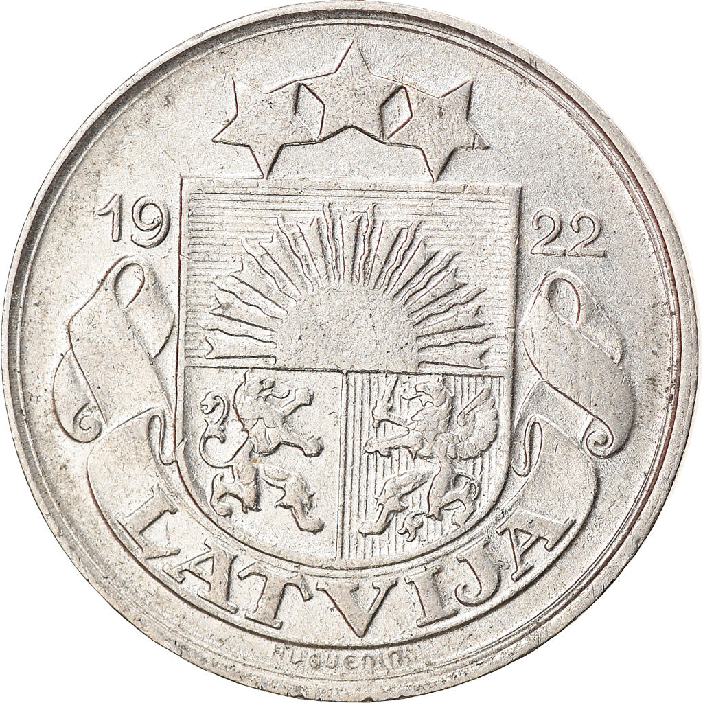 Coin, Latvia, 10 Santimu, 1922, EF(40-45), Nickel, KM:4