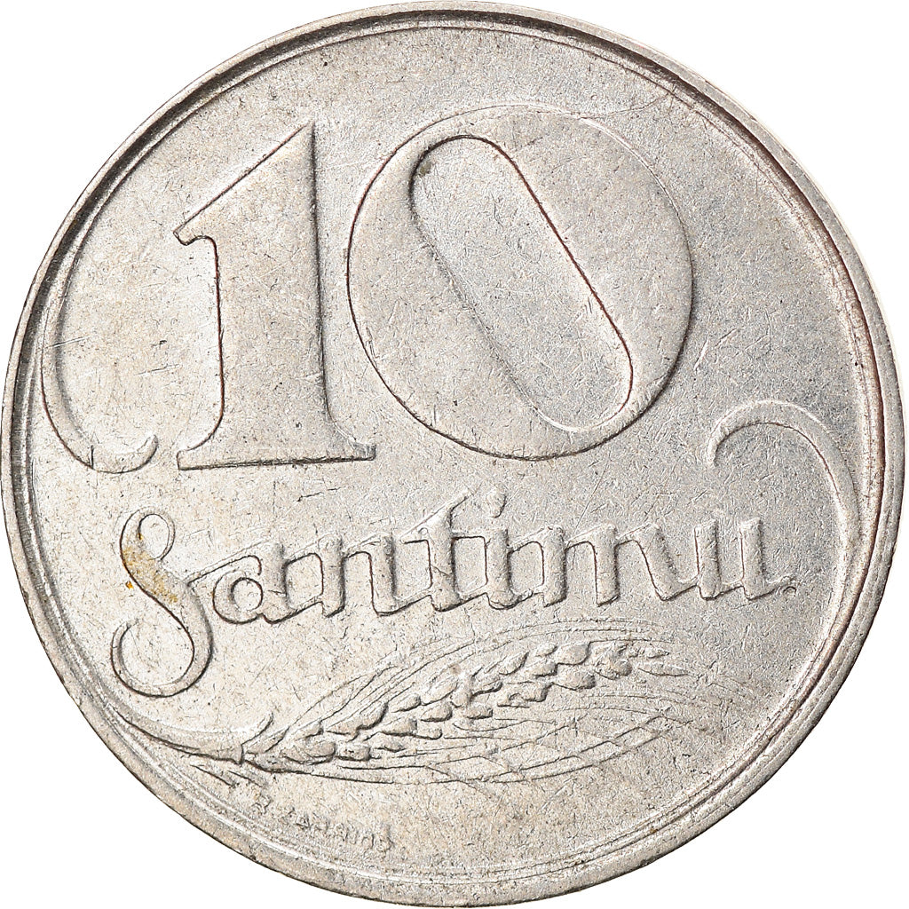 Coin, Latvia, 10 Santimu, 1922, EF(40-45), Nickel, KM:4