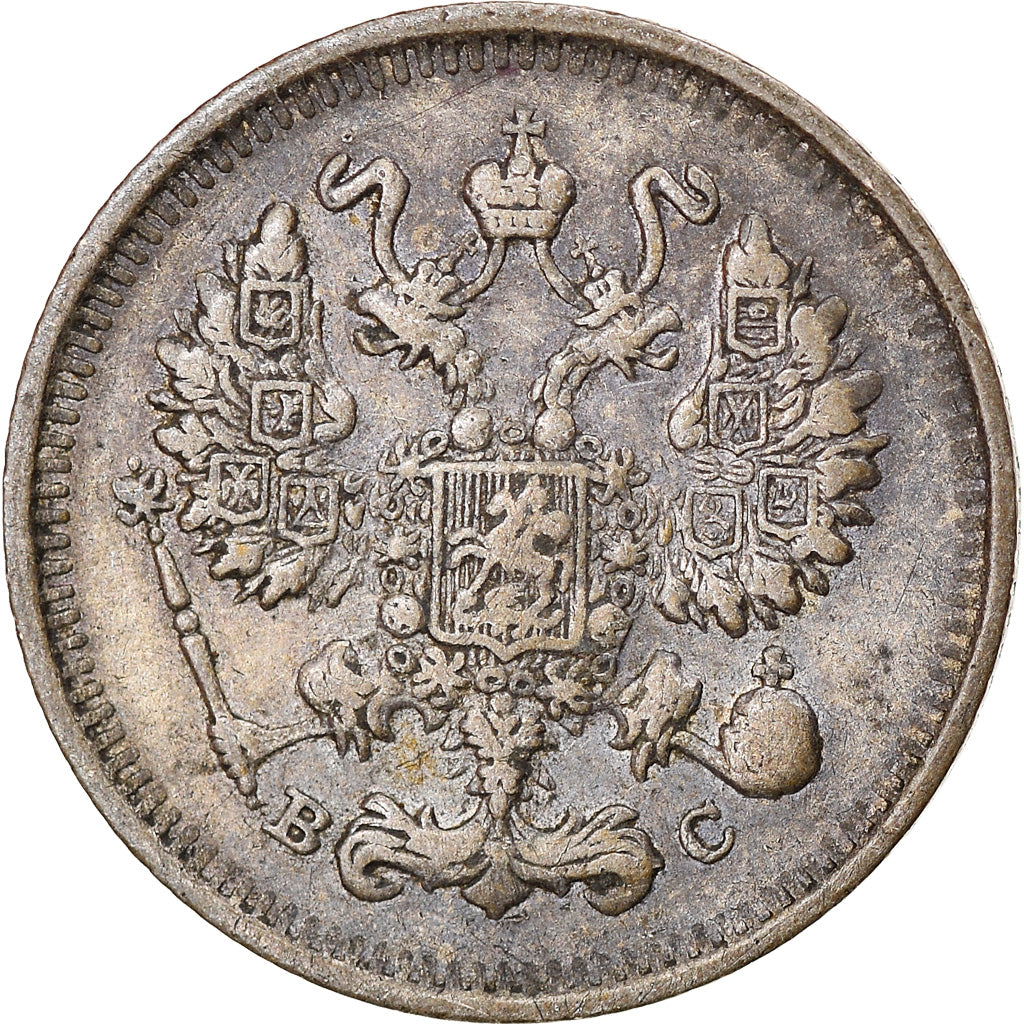 Moneda, Rusia, Nicholas II, 10 Kopeks, 1913, Saint-Petersburg, BC+, Plata