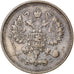 Moneda, Rusia, Nicholas II, 10 Kopeks, 1913, Saint-Petersburg, BC+, Plata