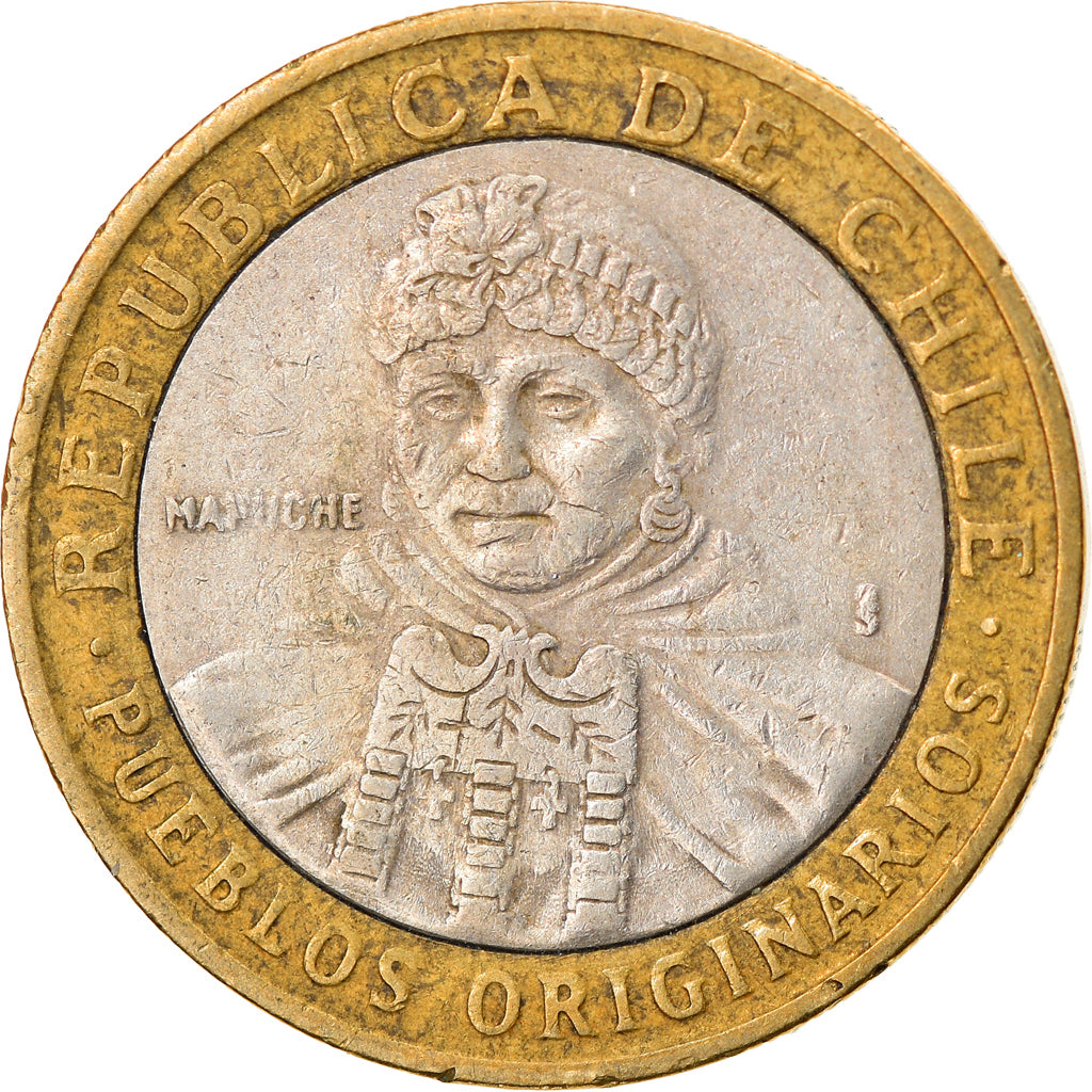 Munten, Chili, 100 Pesos, 2005, Santiago, FR+, Bi-Metallic, KM:236