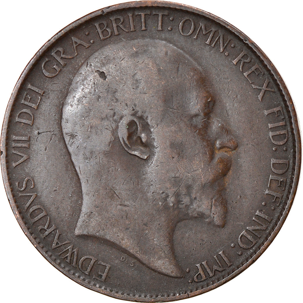 Coin, Great Britain, Edward VII, 1/2 Penny, 1910, VF(30-35), Bronze, KM:793.2