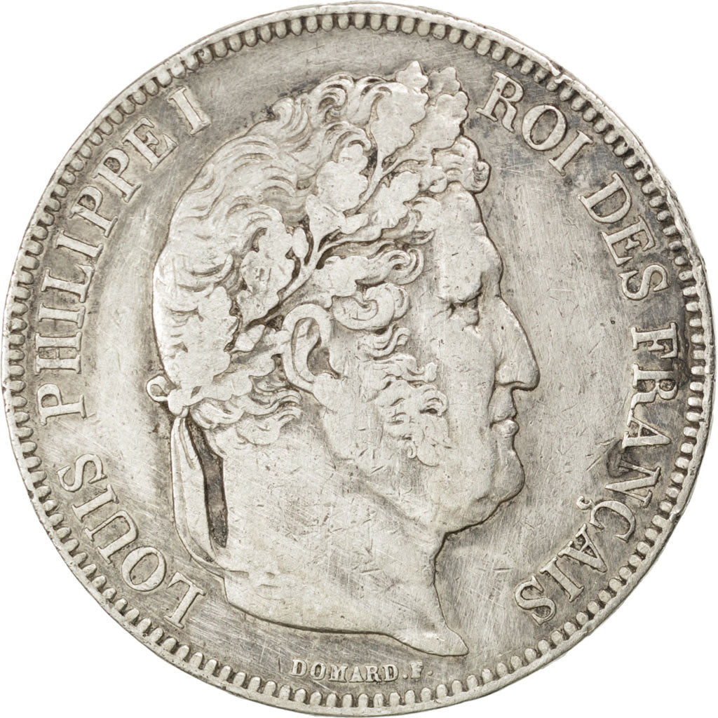 FRANCE, Louis-Philippe, 5 Francs, 1842, Paris, KM #749.1, VF(30-35), Silver,...