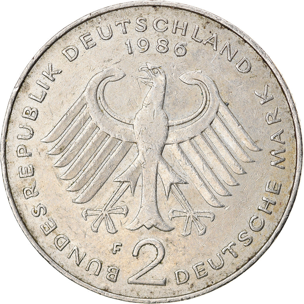 Coin, GERMANY - FEDERAL REPUBLIC, 2 Mark, 1986, Stuttgart, EF(40-45)