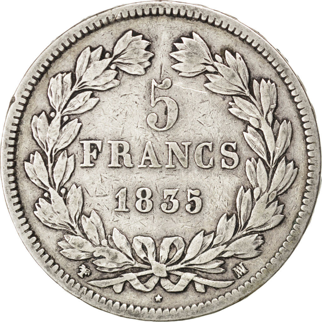 FRANCE, Louis-Philippe, 5 Francs, 1935, Marseille, KM #749.10, VF(30-35),...