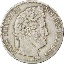 FRANCE, Louis-Philippe, 5 Francs, 1840, Lille, KM #749.13, VF(20-25), Silver,...