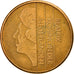 Coin, Netherlands, Beatrix, 5 Gulden, 1989, VF(30-35), Bronze Clad Nickel