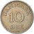 Monnaie, Danemark, Frederik IX, 10 Öre, 1957, Copenhagen, TB+, Copper-nickel