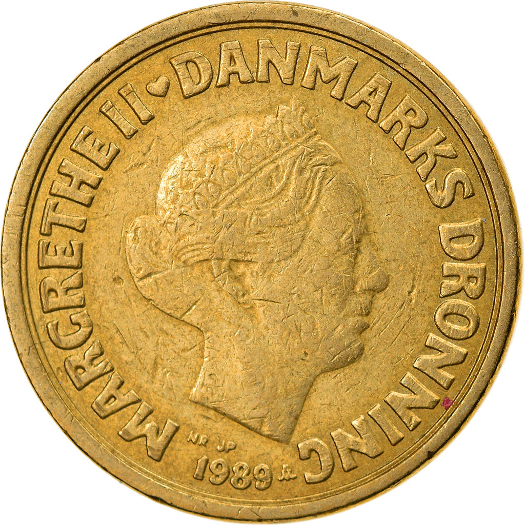 Münze, Dänemark, Margrethe II, 10 Kroner, 1989, Copenhagen, SS