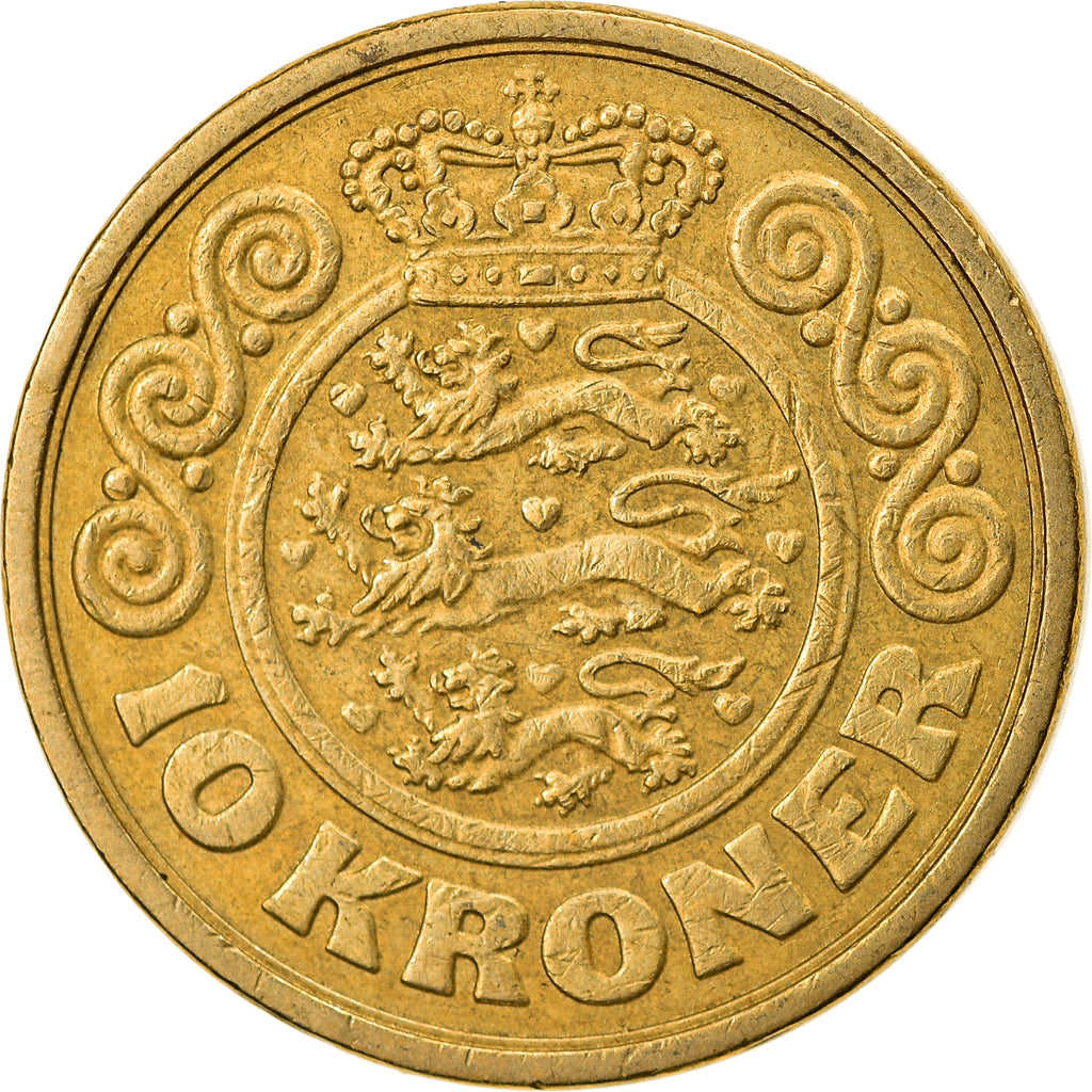 Münze, Dänemark, Margrethe II, 10 Kroner, 1989, Copenhagen, SS