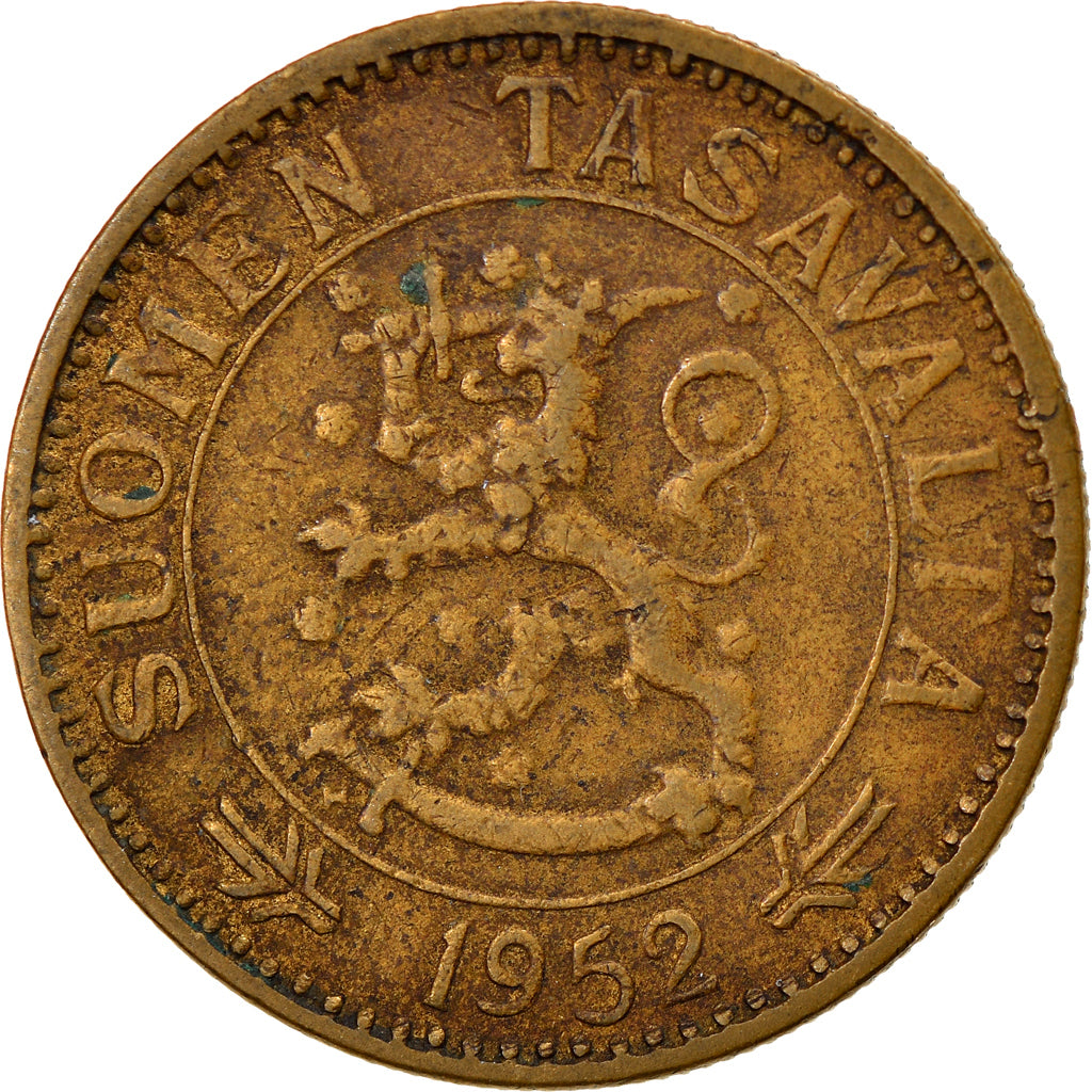Coin, Finland, 50 Markkaa, 1952, VF(30-35), Aluminum-Bronze, KM:40