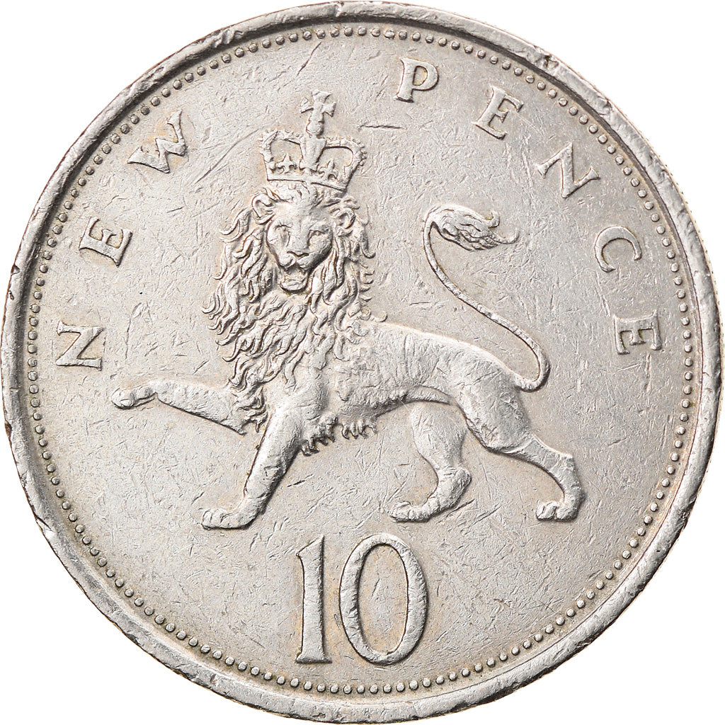 Coin, Great Britain, Elizabeth II, 10 New Pence, 1979, VF(30-35), Copper-nickel