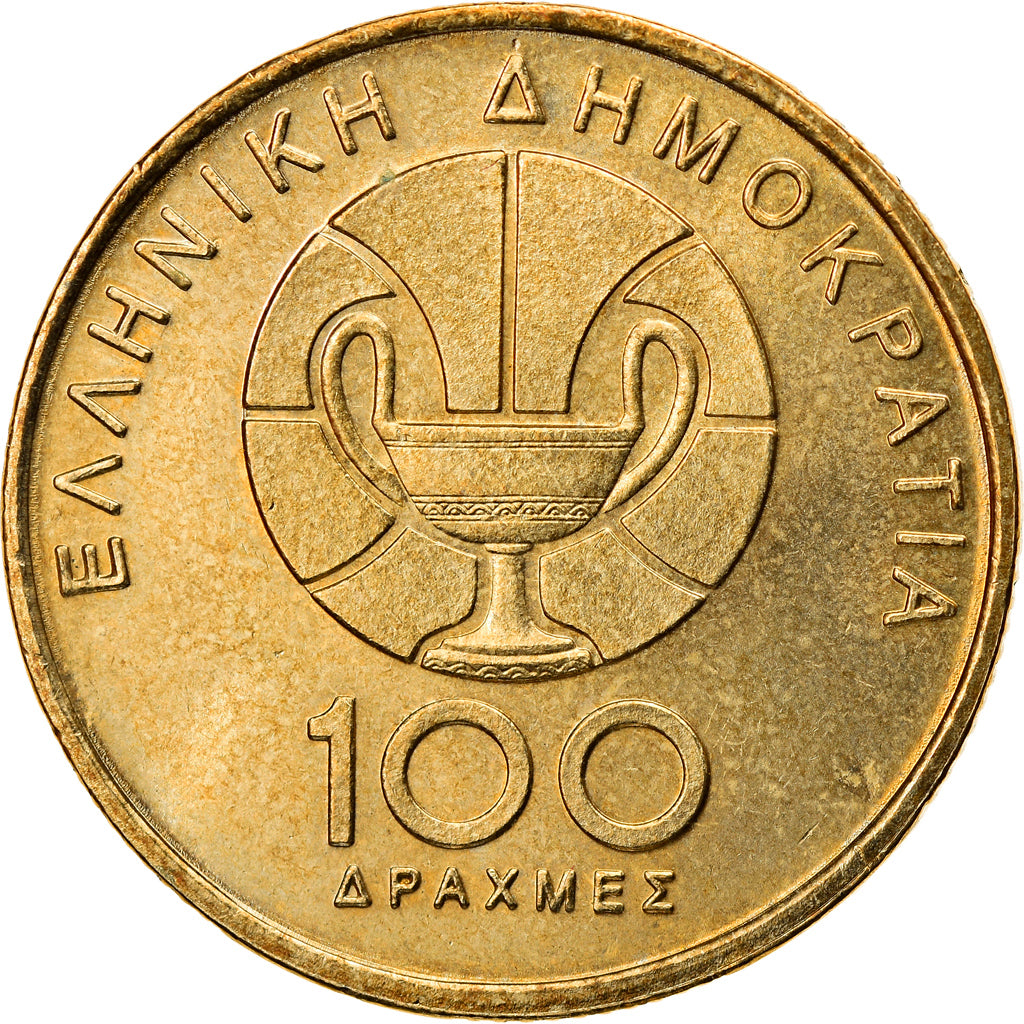 Münze, Griechenland, 100 Drachmes, 1998, Athens, SS, Aluminum-Bronze, KM:170