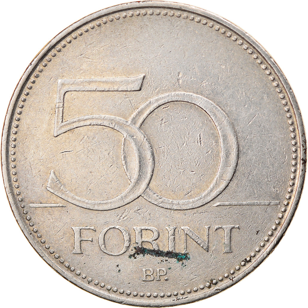 Moeda, Hungria, 50 Forint, 1997, Budapest, VF(30-35), Cobre-níquel, KM:697