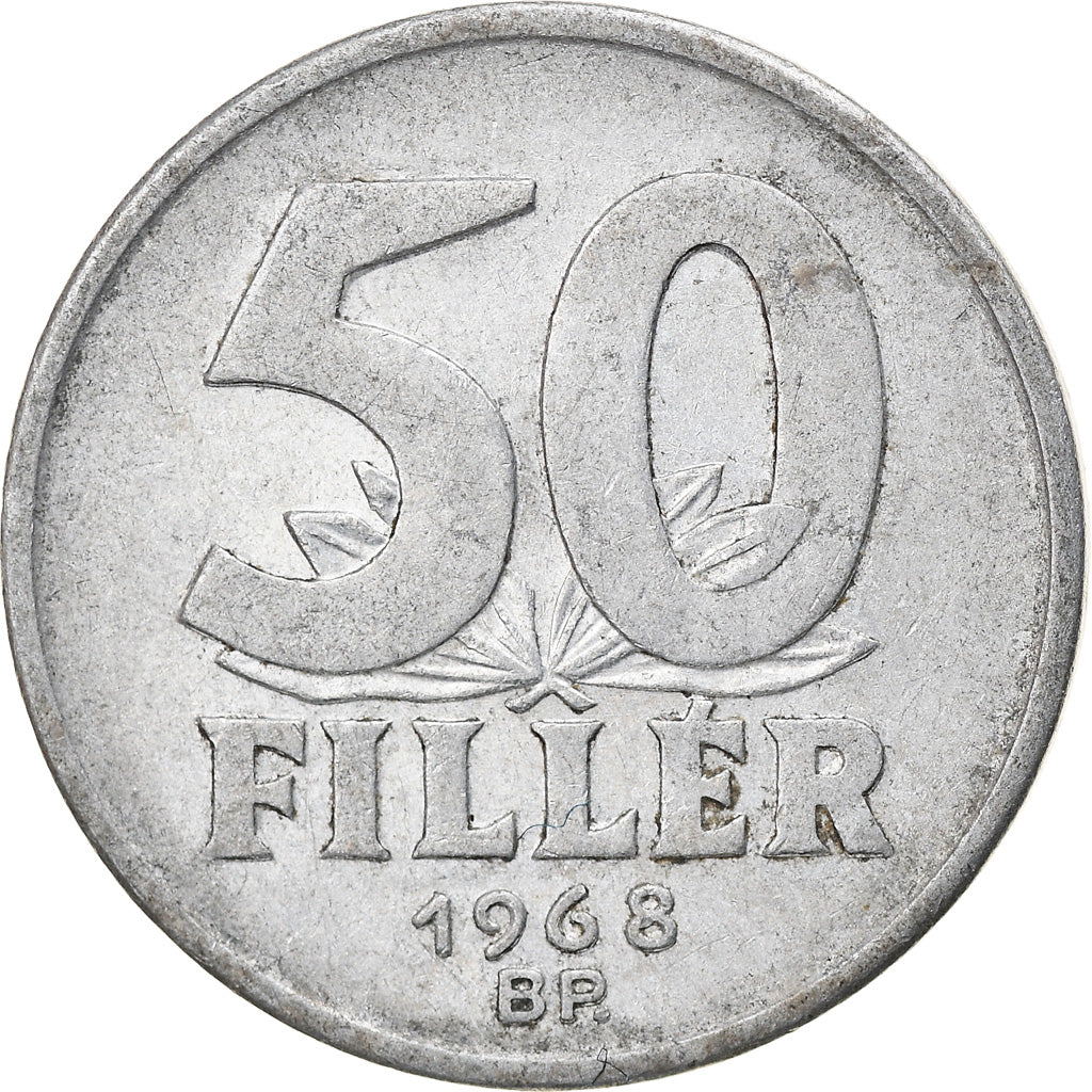 Moeda, Hungria, 50 Fillér, 1968, Budapest, VF(30-35), Alumínio, KM:574