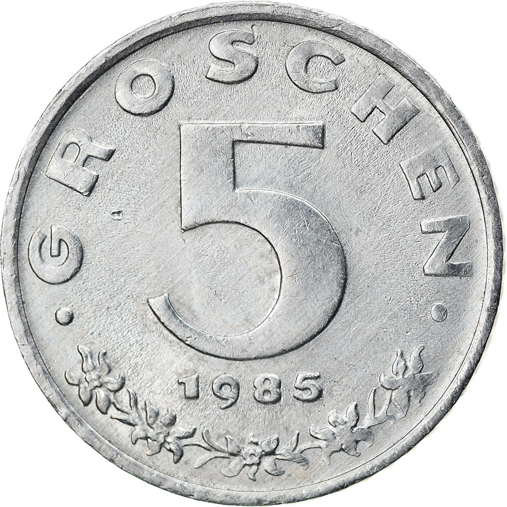 Coin, Austria, 5 Groschen, 1985, EF(40-45), Zinc, KM:2875