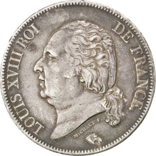 FRANCE, Louis XVIII, 5 Francs, 1821, Paris, KM #711.1, EF(40-45), Silver,...