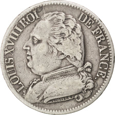FRANCE, Louis XVIII, 5 Francs, 1814, Perpignan, KM #702.11, VF(20-25), Silver,..