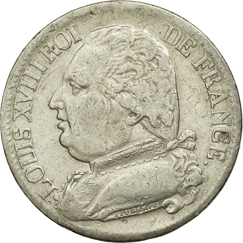 Moneta, Francia, Louis XVIII, Louis XVIII, 5 Francs, 1814, Bayonne, MB+