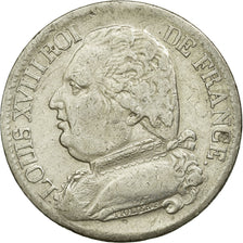 Moneda, Francia, Louis XVIII, Louis XVIII, 5 Francs, 1814, Bayonne, BC+, Plata