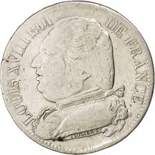 Francia, Louis XVIII, Louis XVIII, 5 Francs, 1814, Limoges, MB, Argento, KM:7...