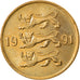 Coin, Estonia, 10 Senti, 1991, no mint, EF(40-45), Aluminum-Bronze, KM:22