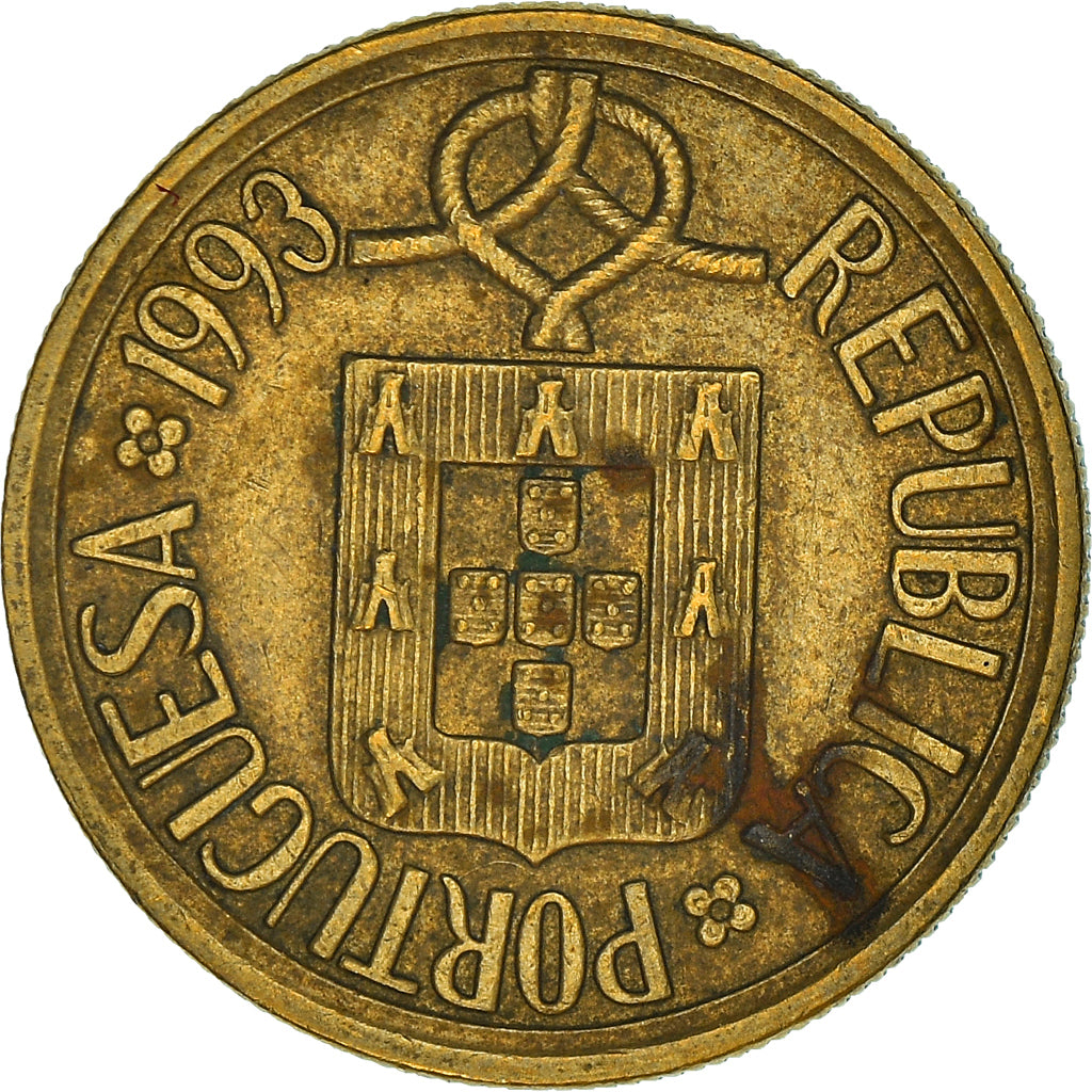 Monnaie, Portugal, 5 Escudos, 1993, TB+, Nickel-brass, KM:632