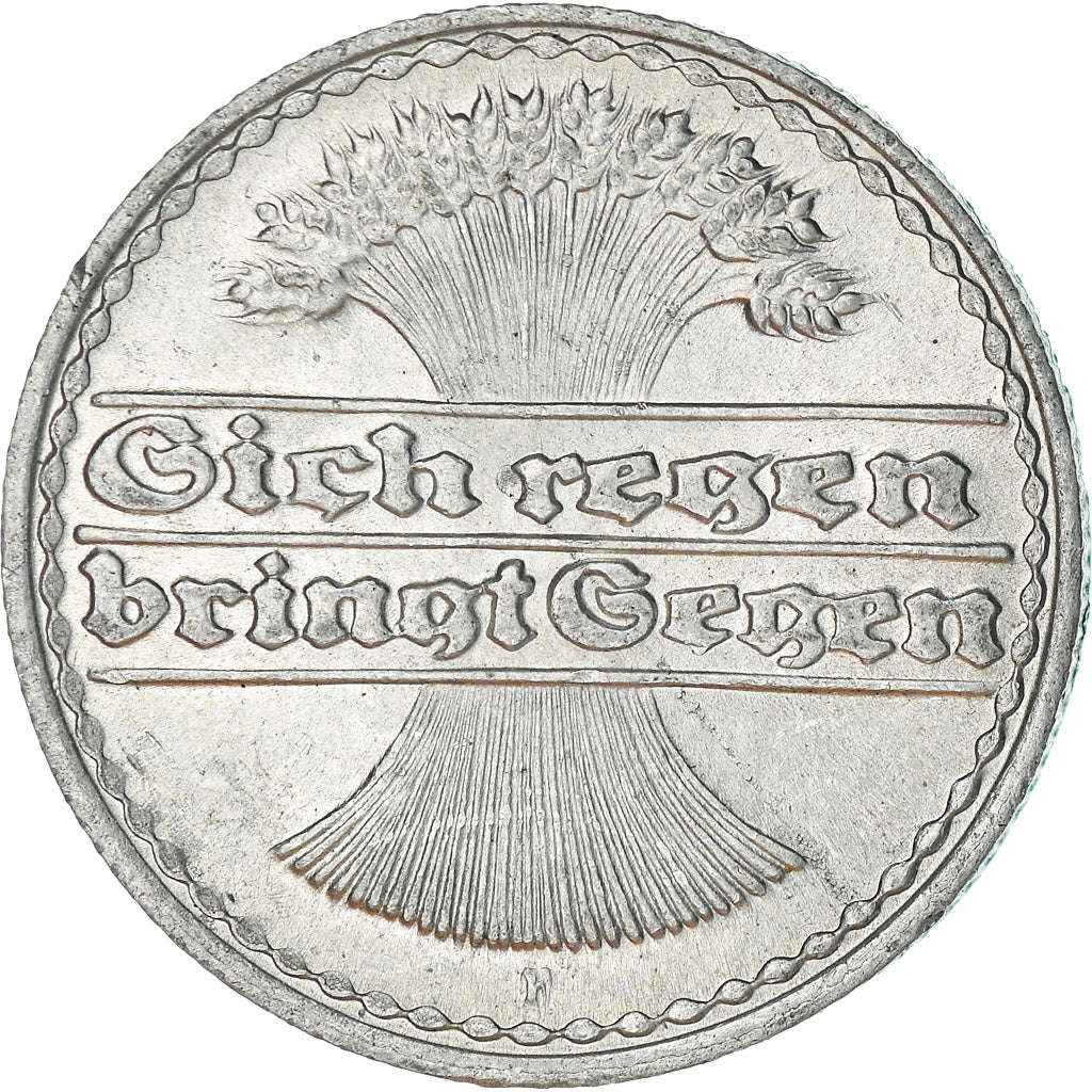 Moneta, NIEMCY, REP. WEIMARSKA, 50 Pfennig, 1920, Stuttgart, EF(40-45)