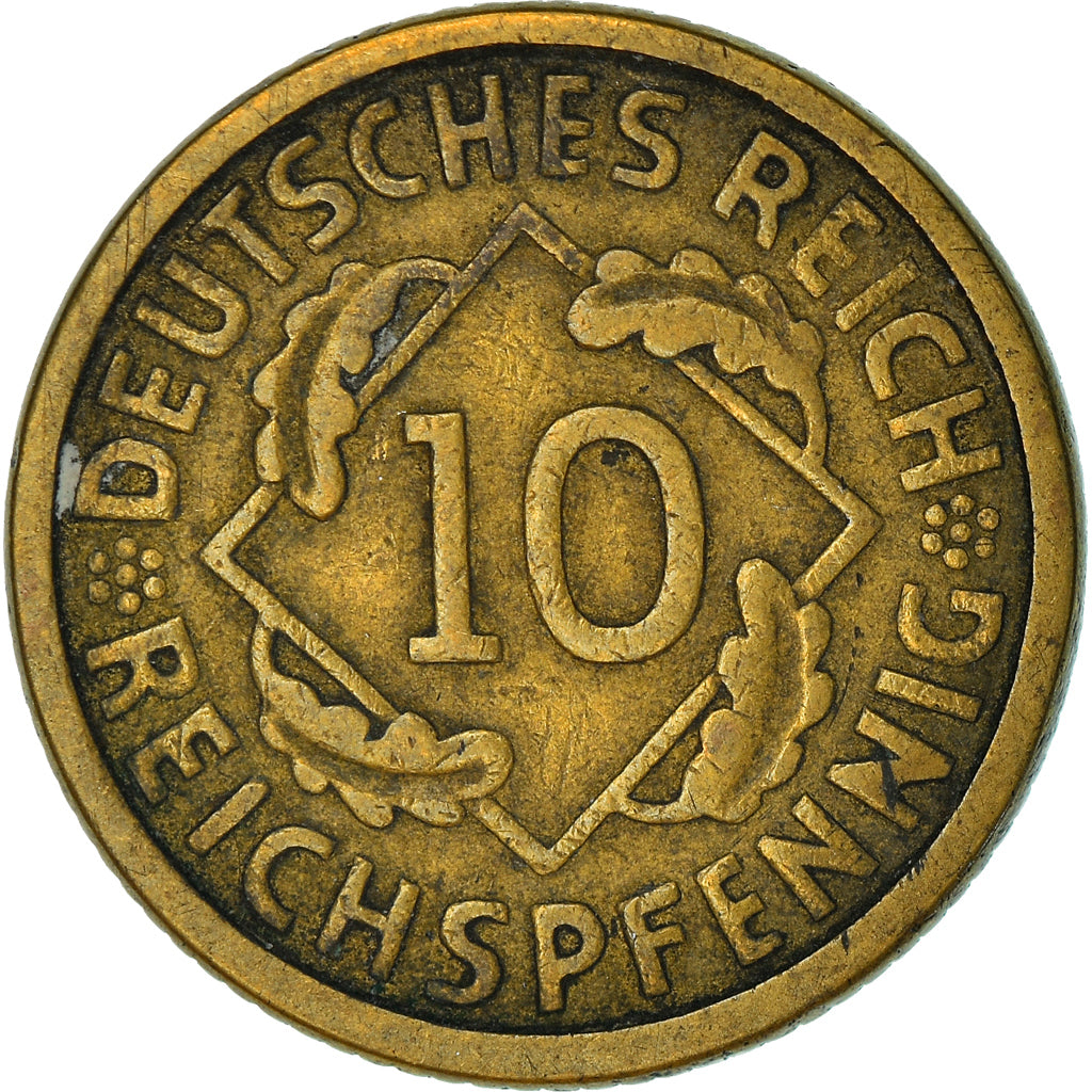 Coin, GERMANY, WEIMAR REPUBLIC, 10 Reichspfennig, 1926, Berlin, VF(30-35)