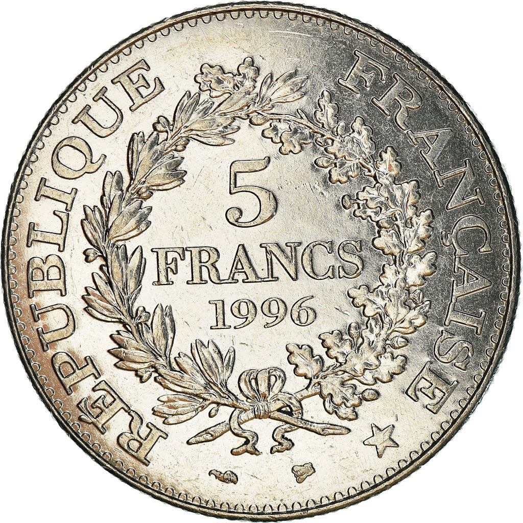 Moneta, Francia, Hercule, 5 Francs, 1996, Paris, BB, Nichel, KM:1155