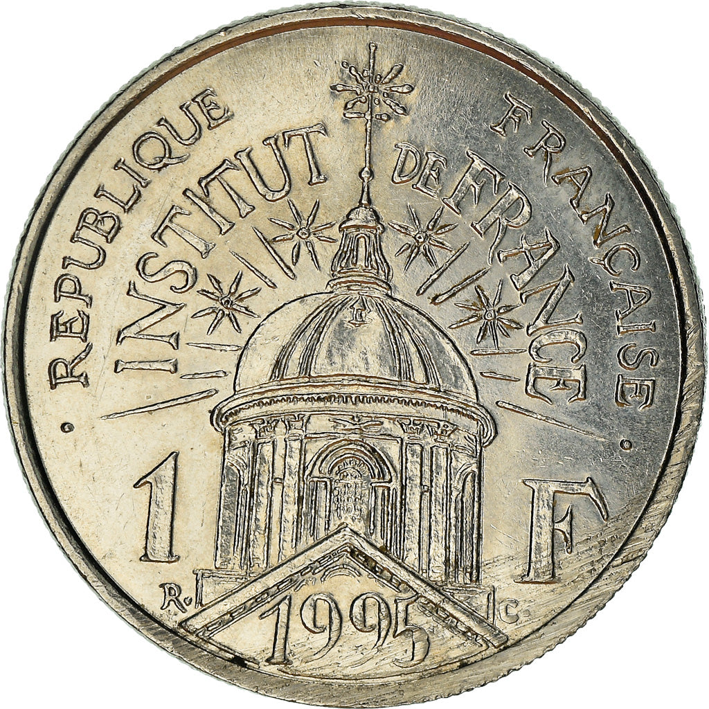 Coin, France, Institut, Franc, 1995, Paris, EF(40-45), Nickel, KM:1133