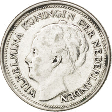NETHERLANDS, 10 Cents, 1935, KM #163, AU(50-53), Silver, 15, 1.38