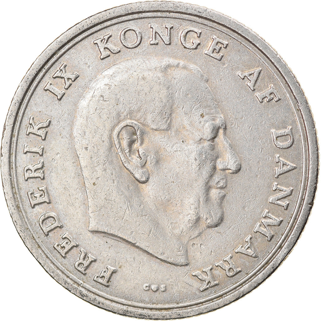 Munten, Denemarken, Frederik IX, Krone, 1965, Copenhagen, FR+, Copper-nickel
