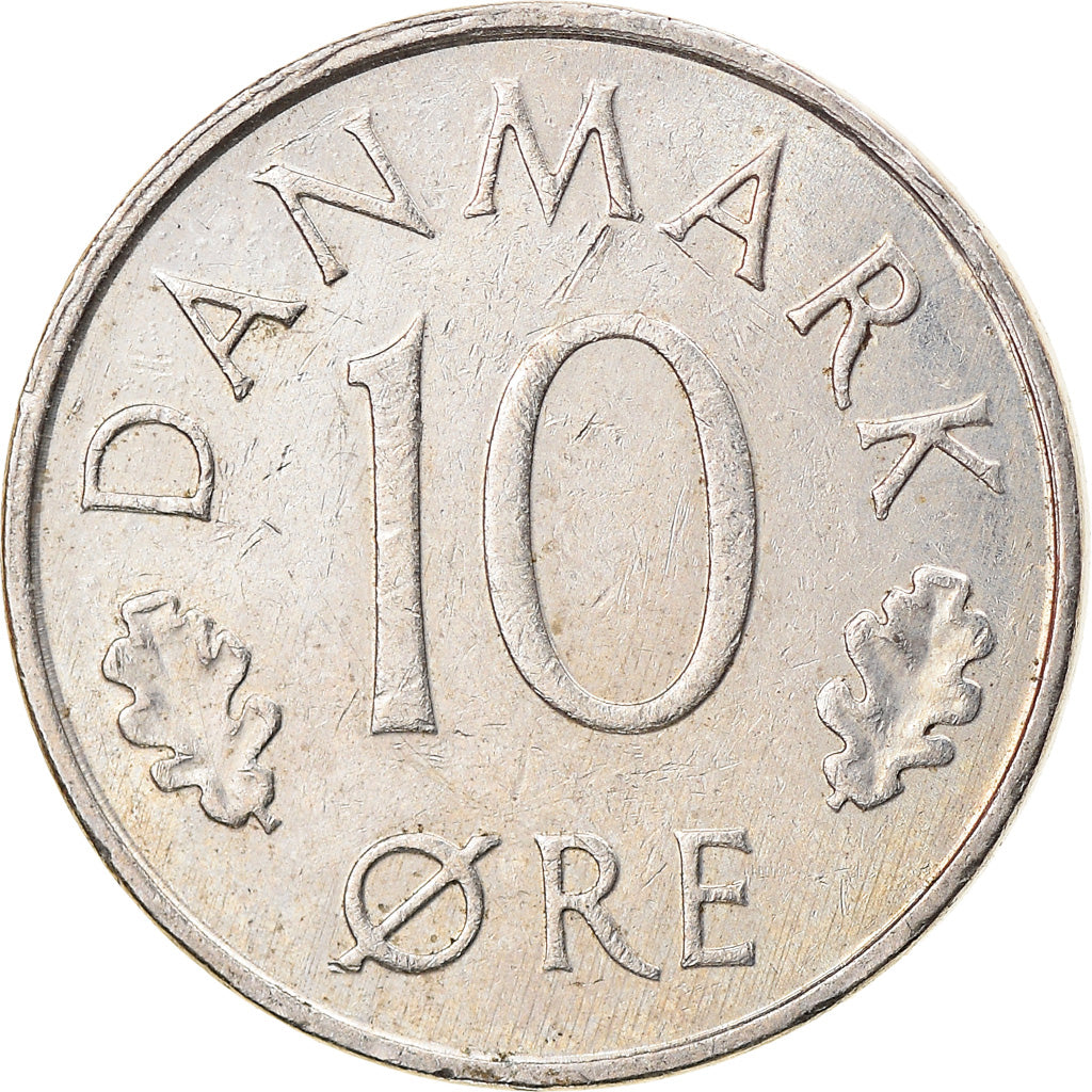 Münze, Dänemark, Margrethe II, 10 Öre, 1981, Copenhagen, SS, Copper-nickel
