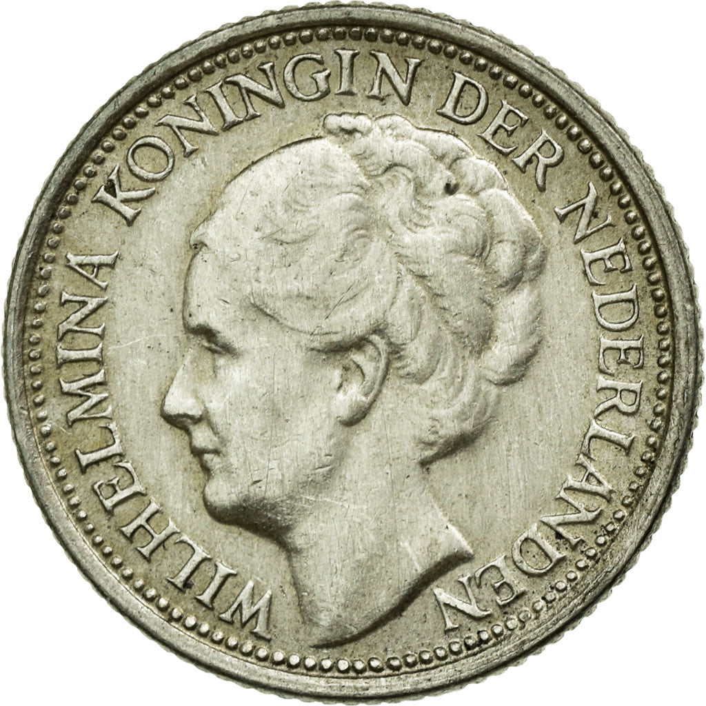 Coin, Netherlands, Wilhelmina I, 10 Cents, 1941, AU(50-53), Silver, KM:163