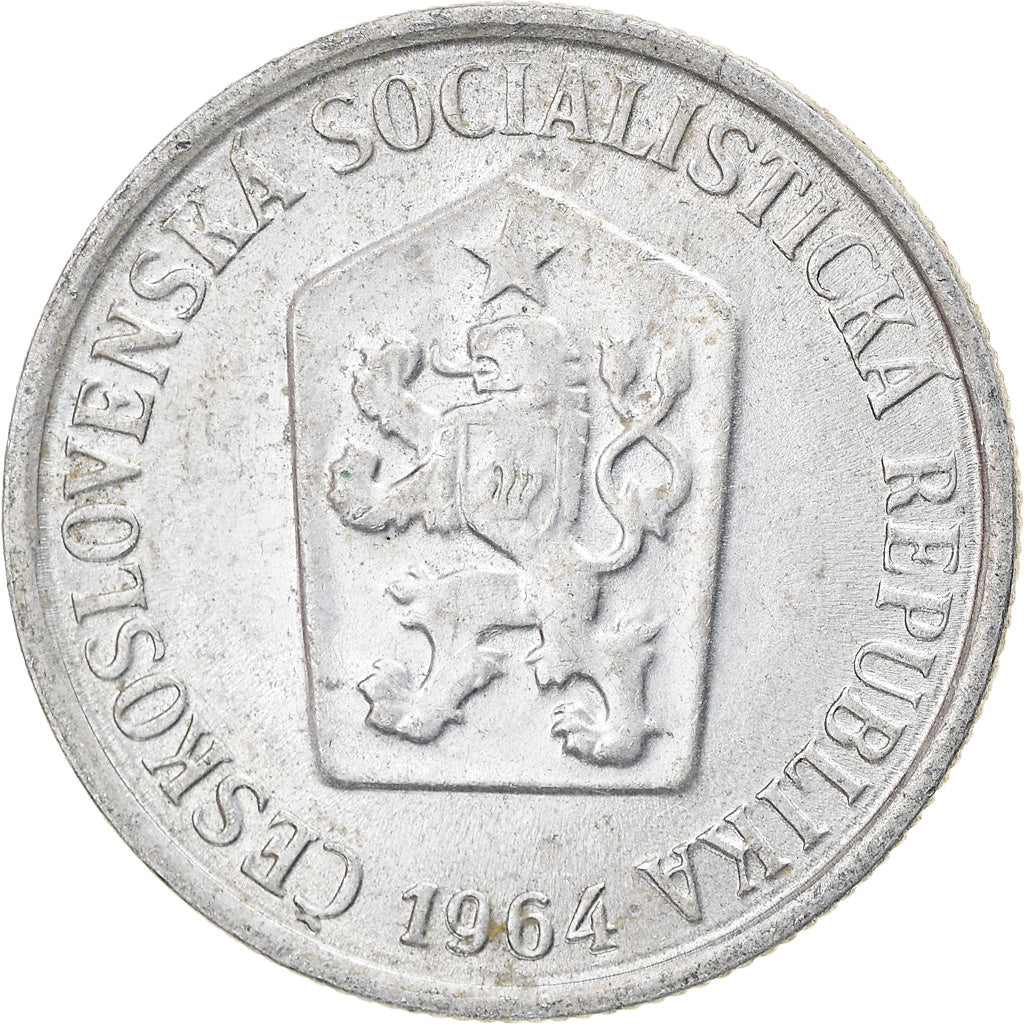 Coin, Czechoslovakia, 10 Haleru, 1964, VF(30-35), Aluminum, KM:49.1
