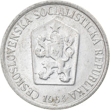 Coin, Czechoslovakia, 10 Haleru, 1964, VF(30-35), Aluminum, KM:49.1