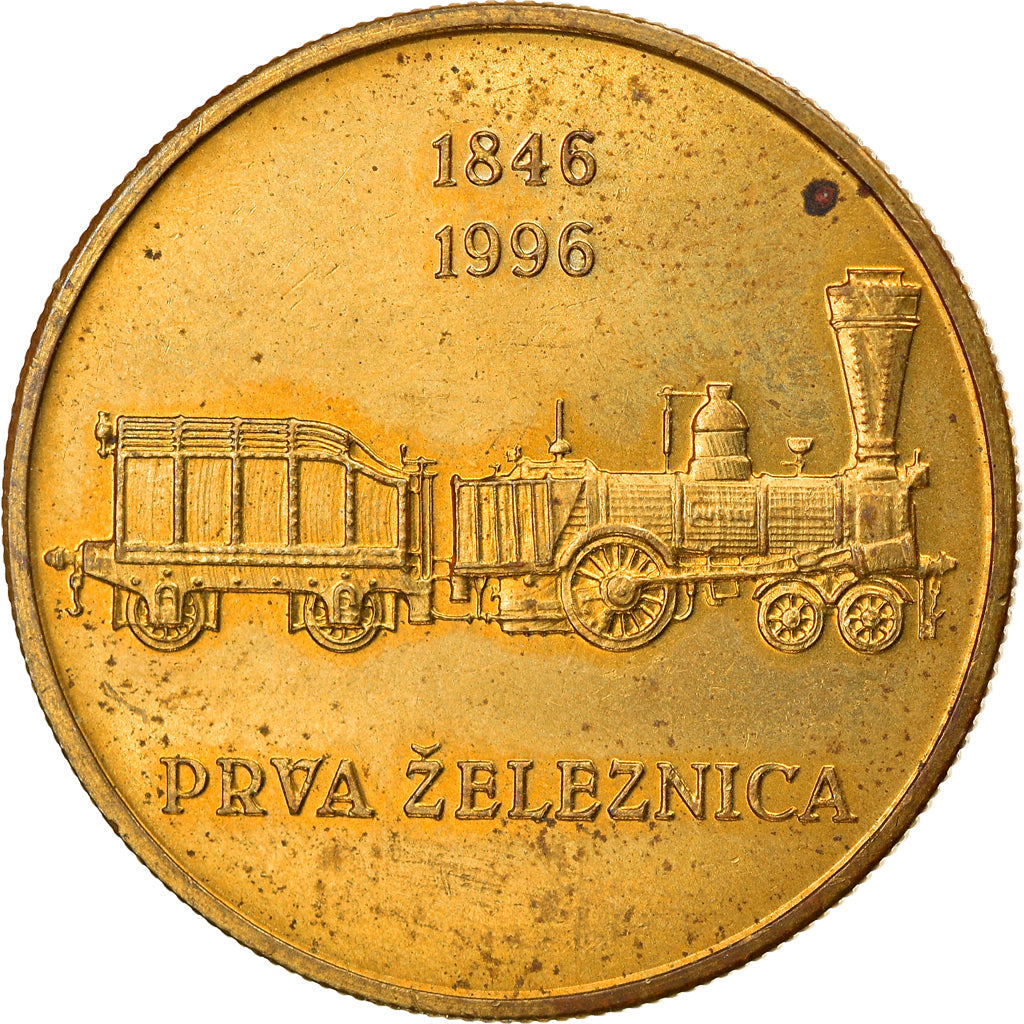 Coin, Slovenia, 5 Tolarjev, 1996, EF(40-45), Nickel-brass, KM:29