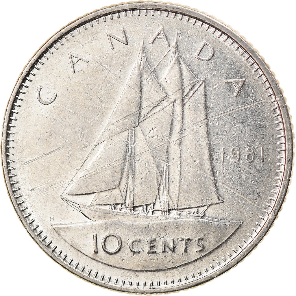 Munten, Canada, Elizabeth II, 10 Cents, 1981, Royal Canadian Mint, Ottawa, FR+
